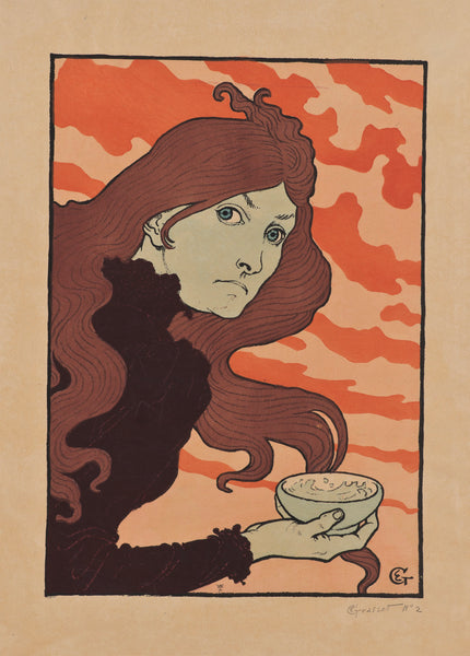 G70 Postcard Eugène Grasset, Vitrioleuse (The acid thrower)