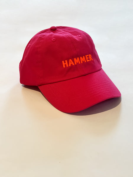 Hammer Hat Neon Pink with Orange
