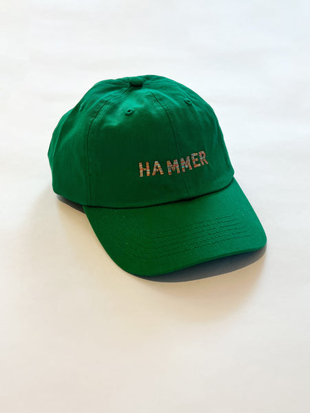 Hammer Hat Kelly Green with Bright Mulit-color Thread