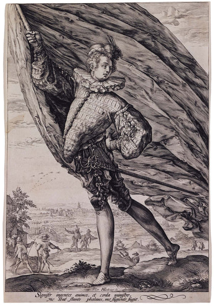 G70 Postcard Hendrick Goltzius, The Standard Bearer