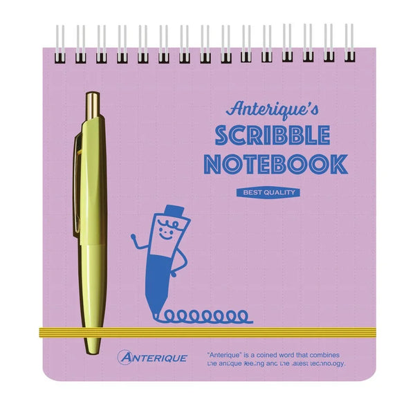 Violet Scribble Mini Memo Note + Pen Set