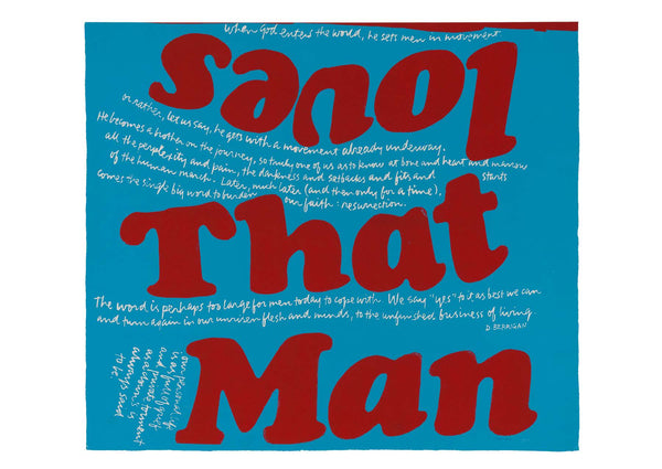 G70 Postcard Corita Kent, That Man Loves