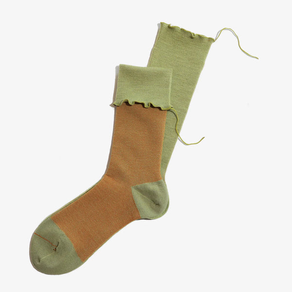 Green/Brown "Grasshopper" Himukashi Socks