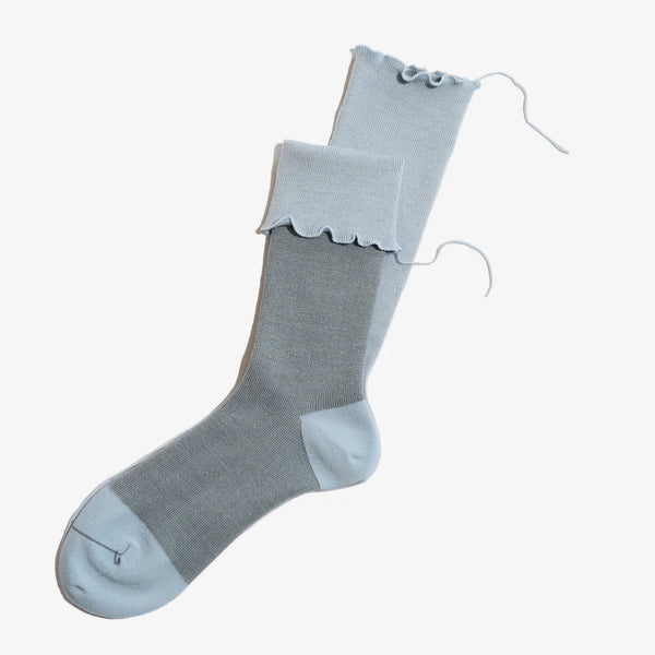 Blue/ Light Grey "China Blue"  Himukashi Socks