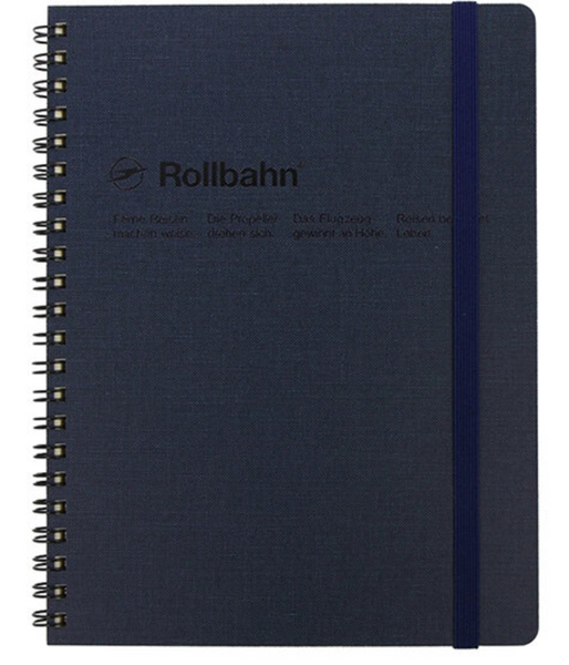 Rollbahn Cap-Martin: Dark Blue Large Spiral Notebook