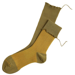 Gold/Olive "Olive" Himukashi Cotton Socks