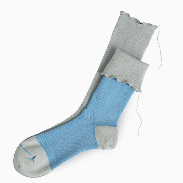 Nemophila Sky Blue Cotton Socks - Sarigenaku