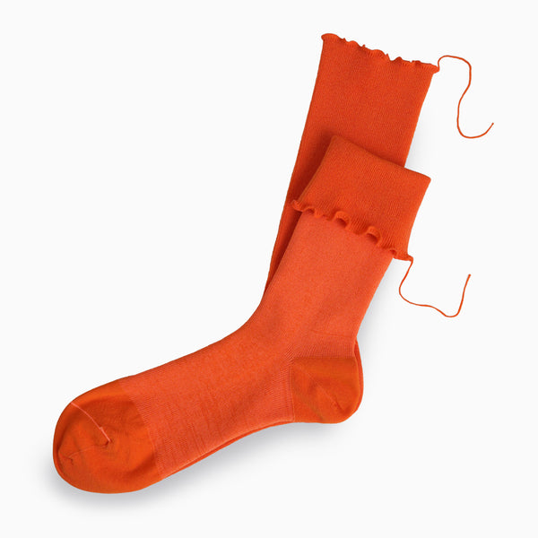 Marigold Bright Orange Cotton Socks - Sarigenaku