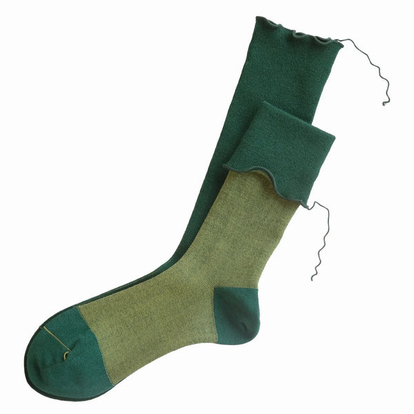 Emerald (Green/Lime) Wool Socks - Sarigenaku