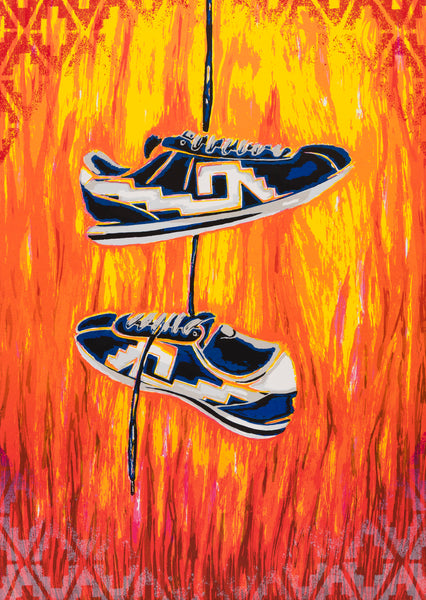 G70 Postcard Dewey Tafoya, Los tenis de Cuauhtémoc