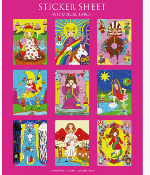 Sticker Sheet - Whimsical Tarot / Pink