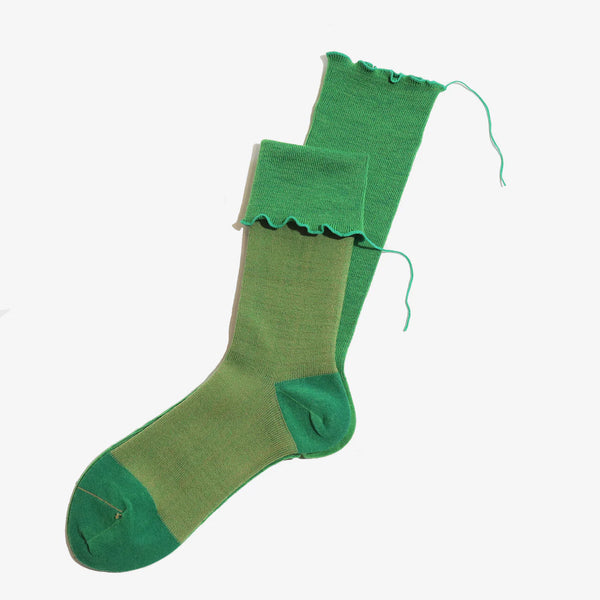 Kellly Green/ Olive  Green "Mojito" Himukashi Socks