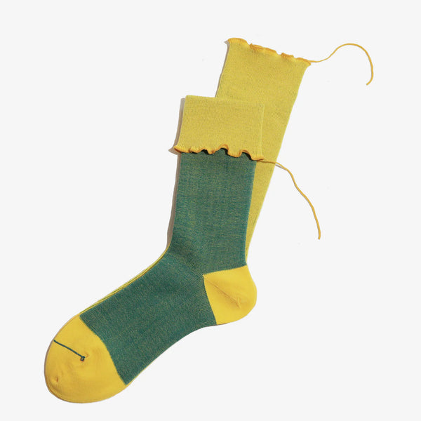 Yellow/Green "Screwdriver" Himukashi Socks