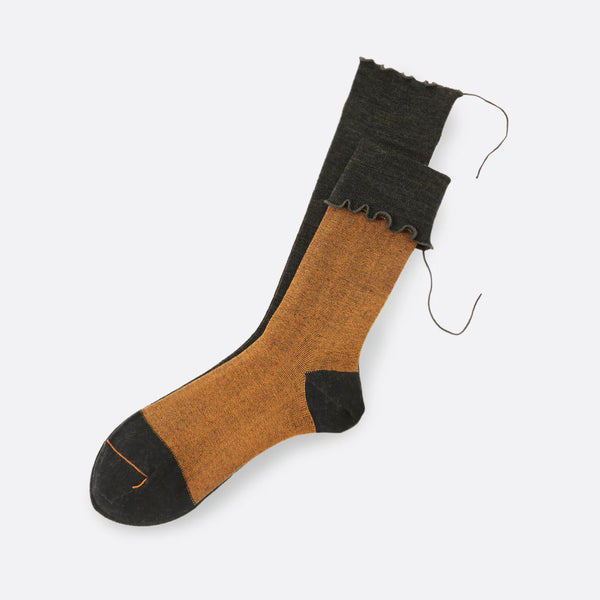 Sweet Olive Wool Socks - Sarigenaku
