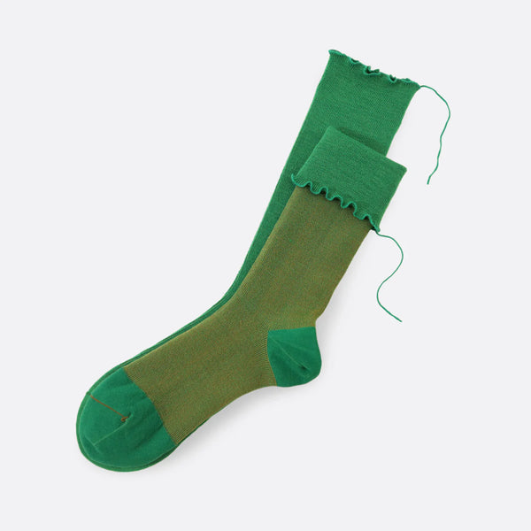 Holly (Green) Wool Socks - Sarigenaku