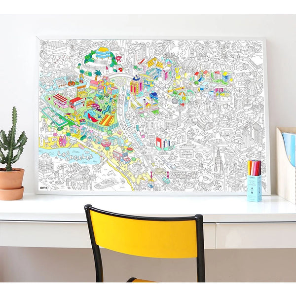 Coloring Poster Los Angeles (folded)