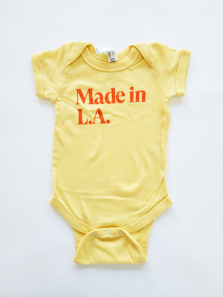 Made in LA 2020 Yellow onesie