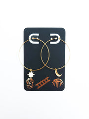 While Odin Sleeps: Star Moon Hoops Earrings