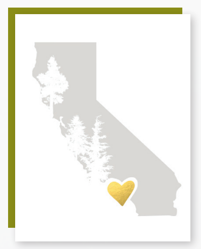 Notecard California Gold Heart