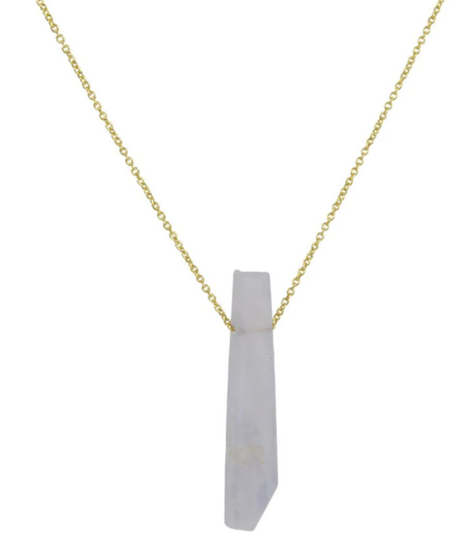 Margaret Solow - Raw Chalcedony 14KT Necklace