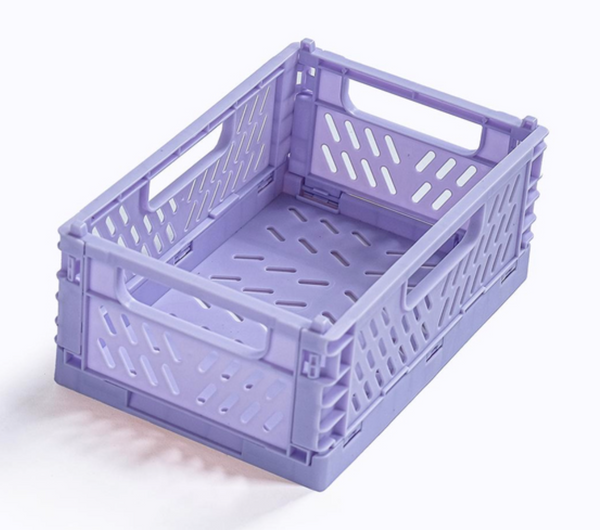 Mini Collapsible Storage Crate - Lavender