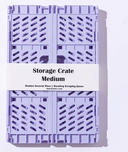 Medium Collapsible Storage Crate - Lavender
