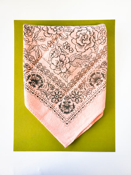 Last Chance Textiles: Rosey-Danna Madder Pink Raw Silk Bandana