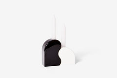 Seymour Candle Holder -Black & White