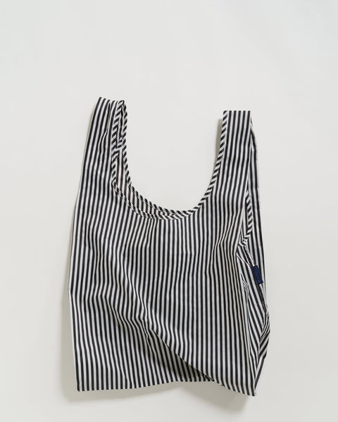Black and Whie Stripe Baggu Standard Reusable Bag