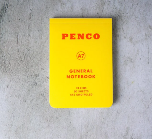 Penco: Yellow General Notebook A7