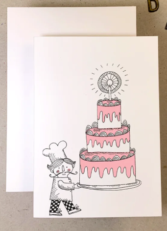 Chef Cake Notecard