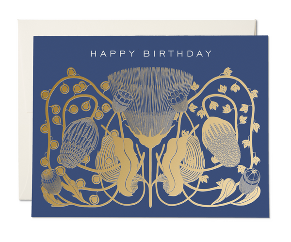 Notecard Happy Birthday Cobalt