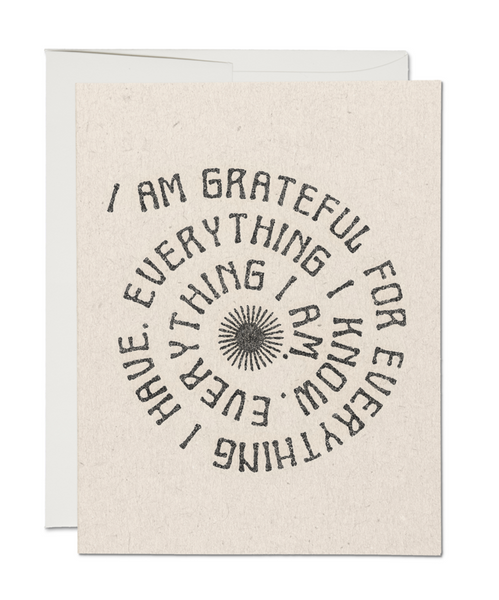 Grateful for Everything Notecard