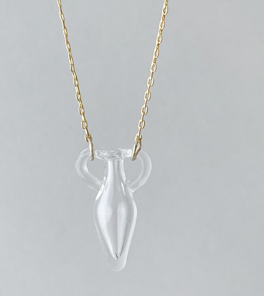 Heron and Lamb: Petite Glass Amphora Necklace