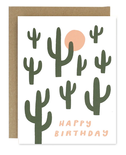 Happy Bday Cactus Notecard