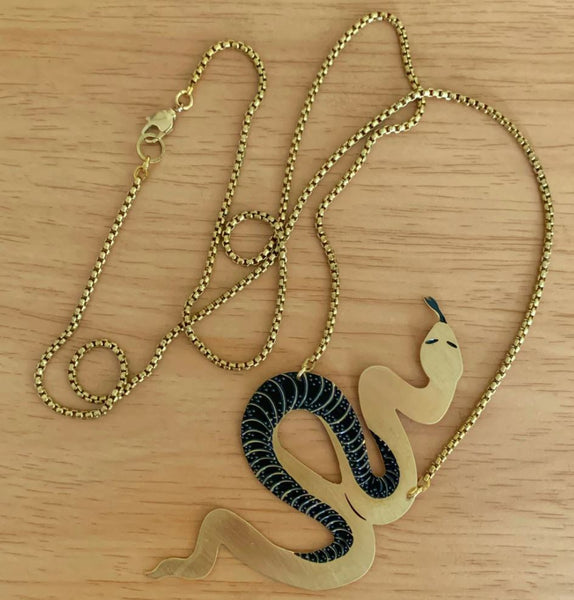 While Odin Sleeps: Jormungandr (Snake) Necklace