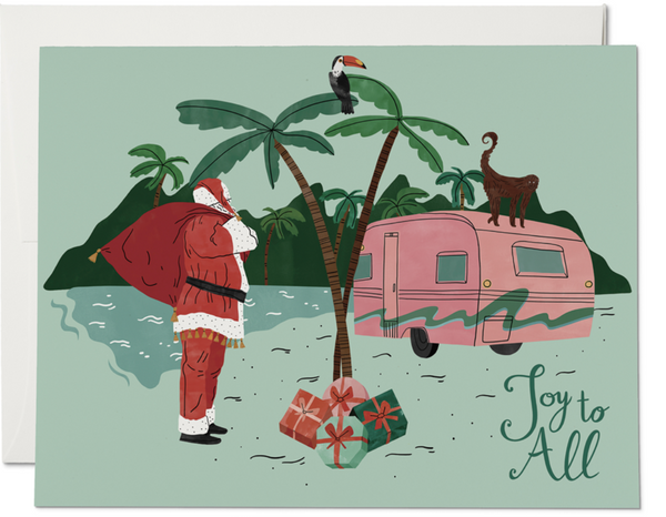 Santa Camper Holiday Notecard