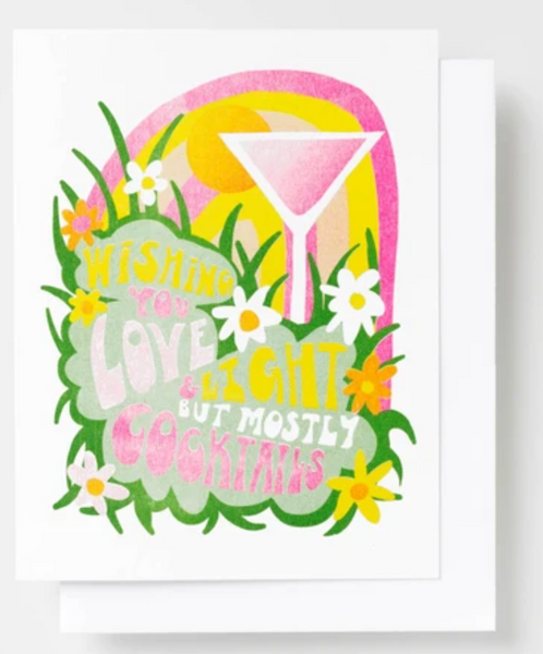 Love & Light & Cocktails Notecard