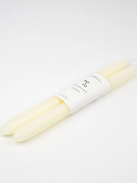 Mo&Co: Dipped Beeswax Candles | Natural White