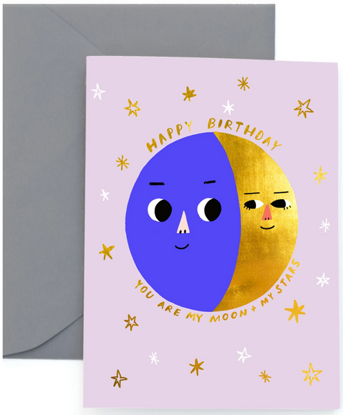 Notecard Moon Phases Birthday