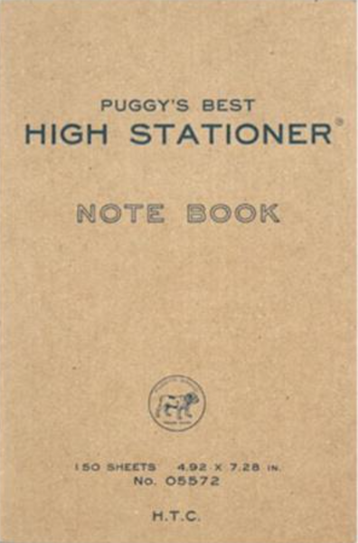 Puggy's Best Paperback Notebook/ Large Blue