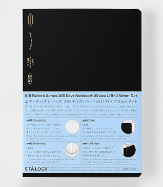 Editor's Series 365 Days Notebook A5 Dot - Black