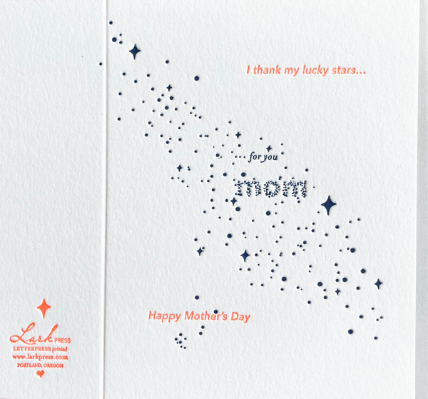 Notecard: I Thank My Lucky Stars for You Mom